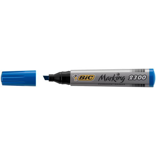 BIC MARKING 2300 MARCATORE PERMANENTE BLU PUNTA A SCALPELLO 3.70 mm CONF 12 Pz